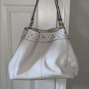 White Leather Coach Bag